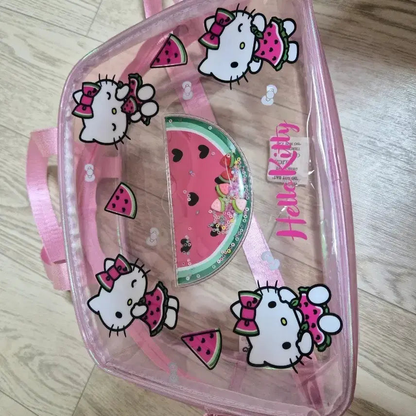 [BUNJANG] Hello Kitty Watermelon Transparent Swim Bag / 키티 수영가방