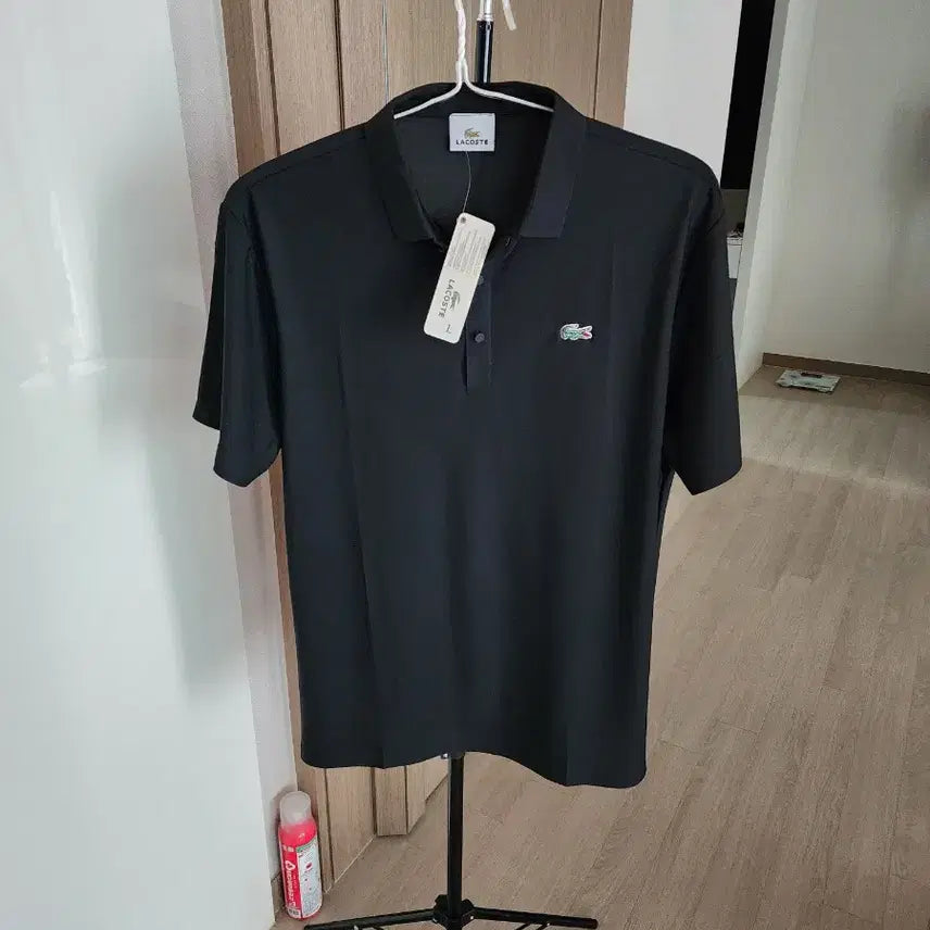 [BUNJANG] Lacoste High-Quality Men's Pique Polo Shirt Black Size 100 / 라코스테 고퀄남성카라티 블랙 100