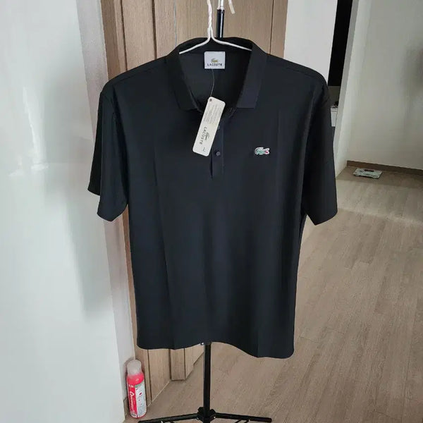 [BUNJANG] Lacoste High-Quality Men's Pique Polo Shirt Black Size 100 / 라코스테 고퀄남성카라티 블랙 100