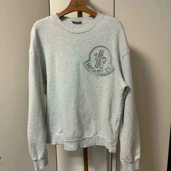 [BUNJANG] Moncler Big Logo Sweatshirt M Grey / 몽클 빅로고 맨투맨 m