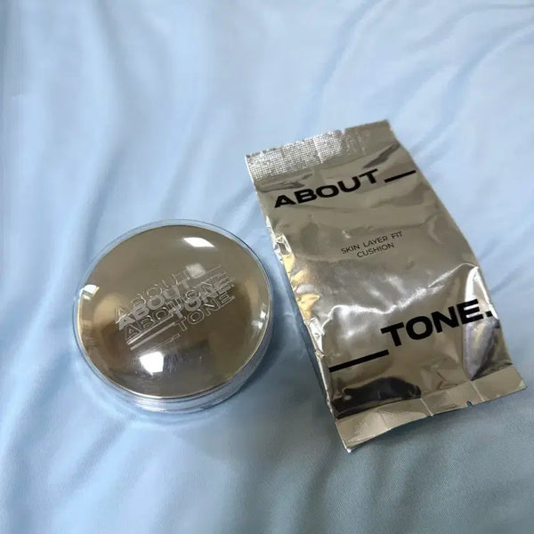 [BUNJANG] AboutTone Skin Layer Fit Cushion (21.5 Warm Beige) - Set with Refill / 어바웃톤 스킨 레이어 핏 쿠션 21.5호 본품+리필