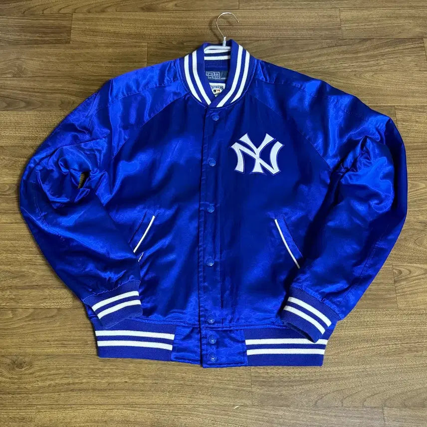 [BUNJANG] Polo Ralph Lauren Yankees Satin Stadium Jacket Royal Blue M / 폴로. 양키스 새틴 로얄블루 M 실착5회