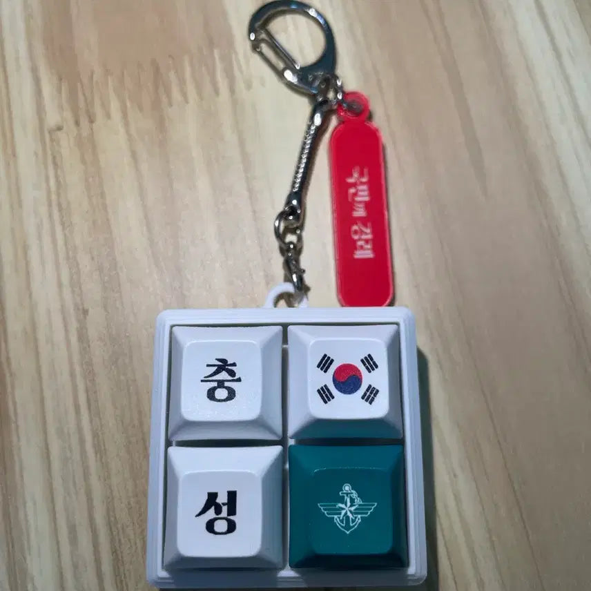 [BUNJANG] Ministry of National Defense Keycap Keychain (Loyalty) / 국방부 키캡 키링 (충성)