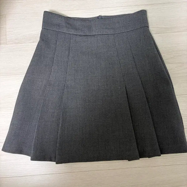[BUNJANG] Sarp Charcoal Melange Pleated Mini Skirt / Sarp 차콜 멜란지 플리츠 스커트 새상품