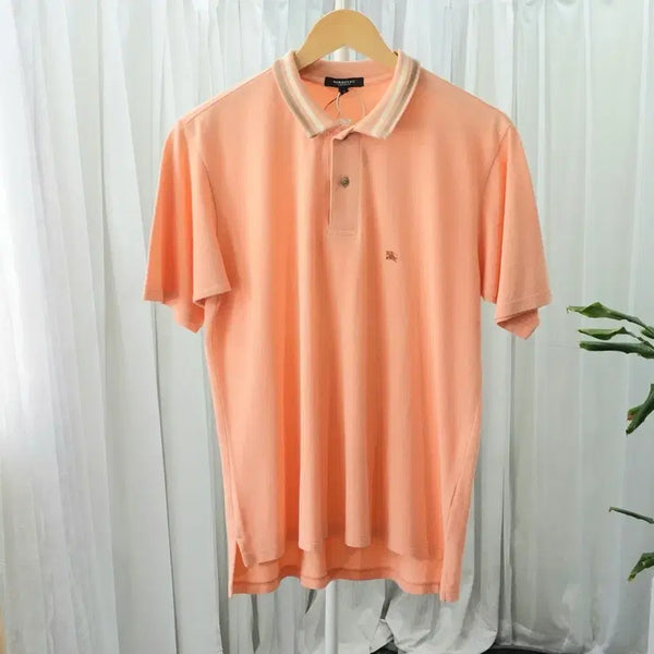[BUNJANG] Burberry London Coral Pink Polo T-Shirt M / Burberry London 코랄핑크 폴로 티셔츠 2102