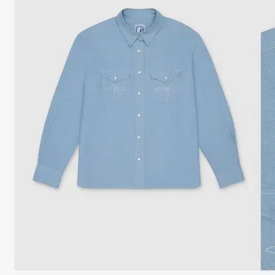 [BUNJANG] Urbancode Chambray Western Shirt / 얼바닉 chambray western shirt 샴브레이 웨스턴 셔츠