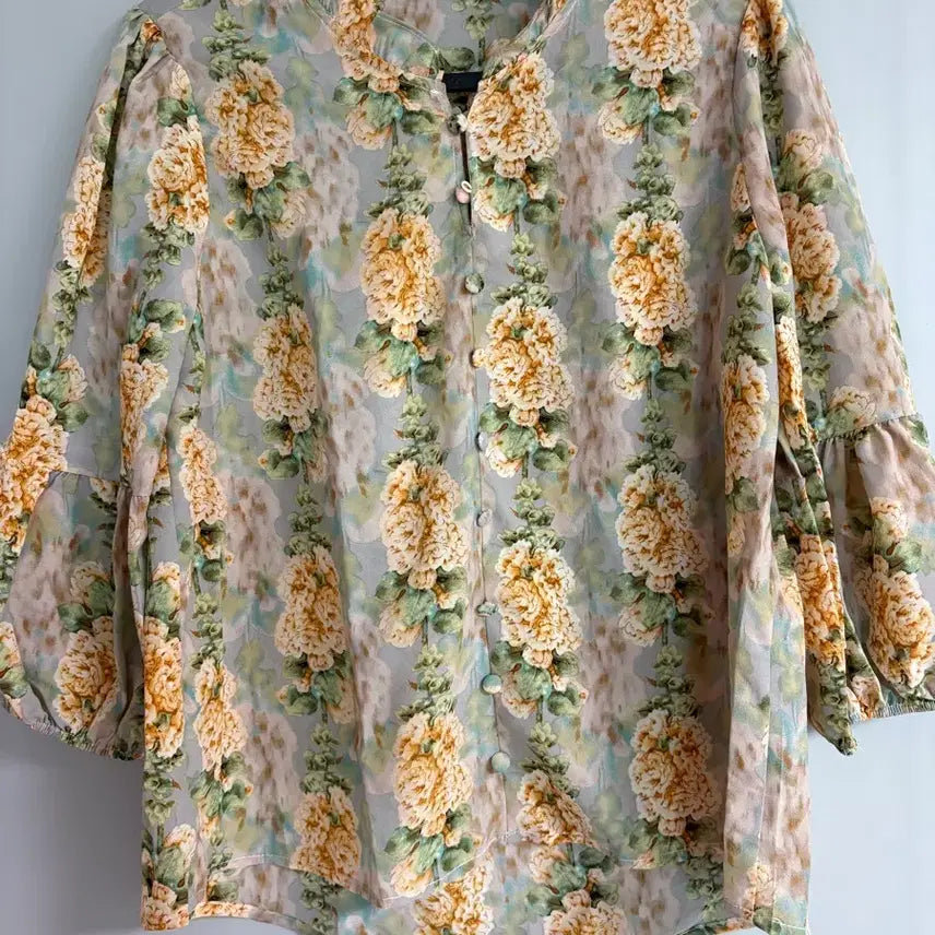 [BUNJANG] Floral Blouse - New Arrival / 플라워 블라우스 새상품