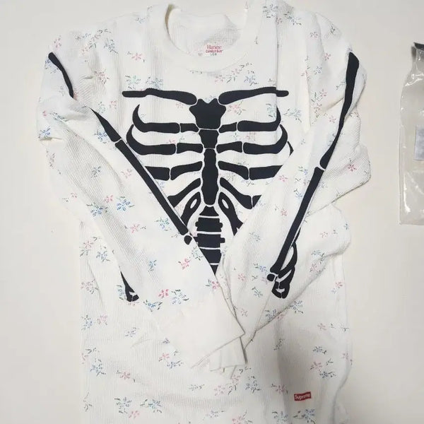 [BUNJANG] Supreme x Hanes Thermal Crewneck Floral / (L) 슈프림 헤인즈 본즈 써멀 크루넥 플로럴 supreme hanes