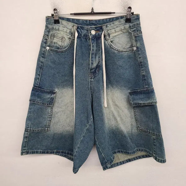 [BUNJANG] Panbelllee 26 inch Washed Denim Cargo Bermuda Shorts / [26 inch] PANBELLLEE 워싱 데님 카고 버뮤다 팬츠