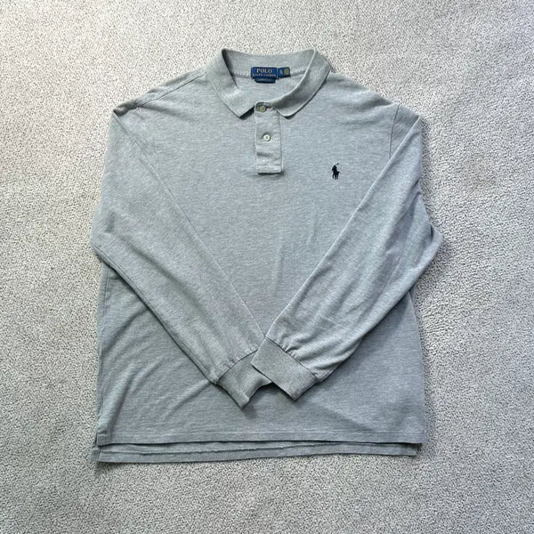 [BUNJANG] Polo Ralph Lauren Custom Fit Embroidered Pony Logo Collar Long Sleeve Shirt Size 95 / 폴로 랄프로렌 신형 커스텀핏 포니 자수 카라 롱 슬리브 95사이즈
