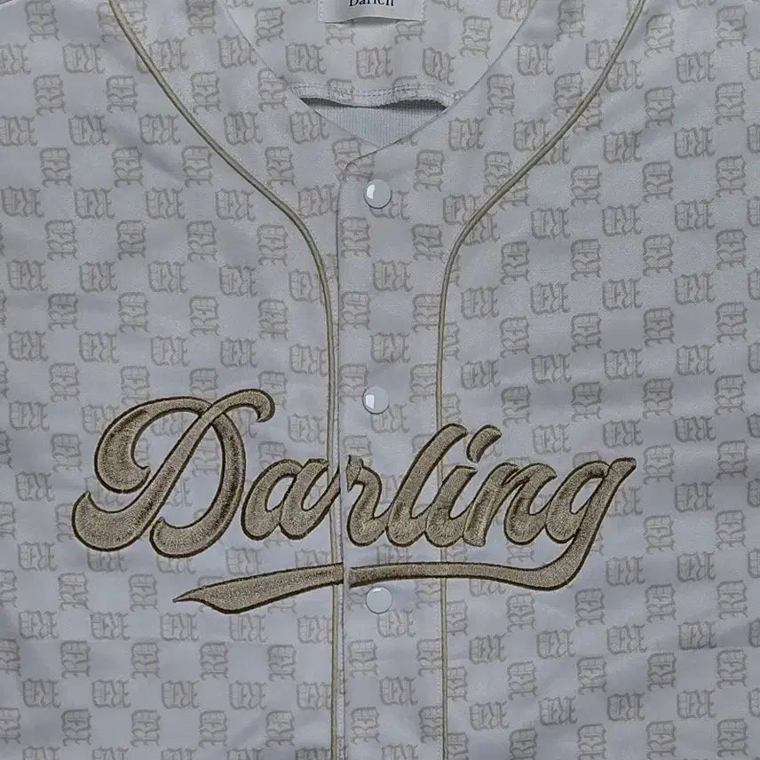 [BUNJANG] Darich DD Monogram Baseball Shirt Cream/Ivory / [FREE] 다리치(Darich) DD 모노그램 베이스볼 셔츠