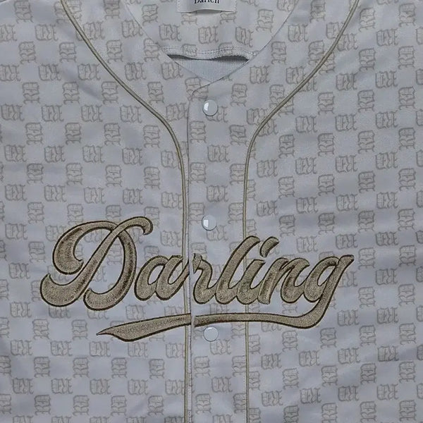 [BUNJANG] Darich DD Monogram Baseball Shirt Cream/Ivory / [FREE] 다리치(Darich) DD 모노그램 베이스볼 셔츠