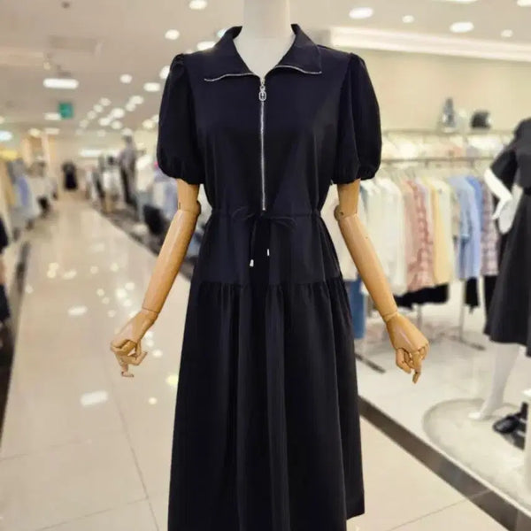 [BUNJANG] SHATIN New Arrival 2026 Satin String Zip-Up Long Dress / 택달린새상품)26년신상 샤틴 허리스트링 집업롱원피스