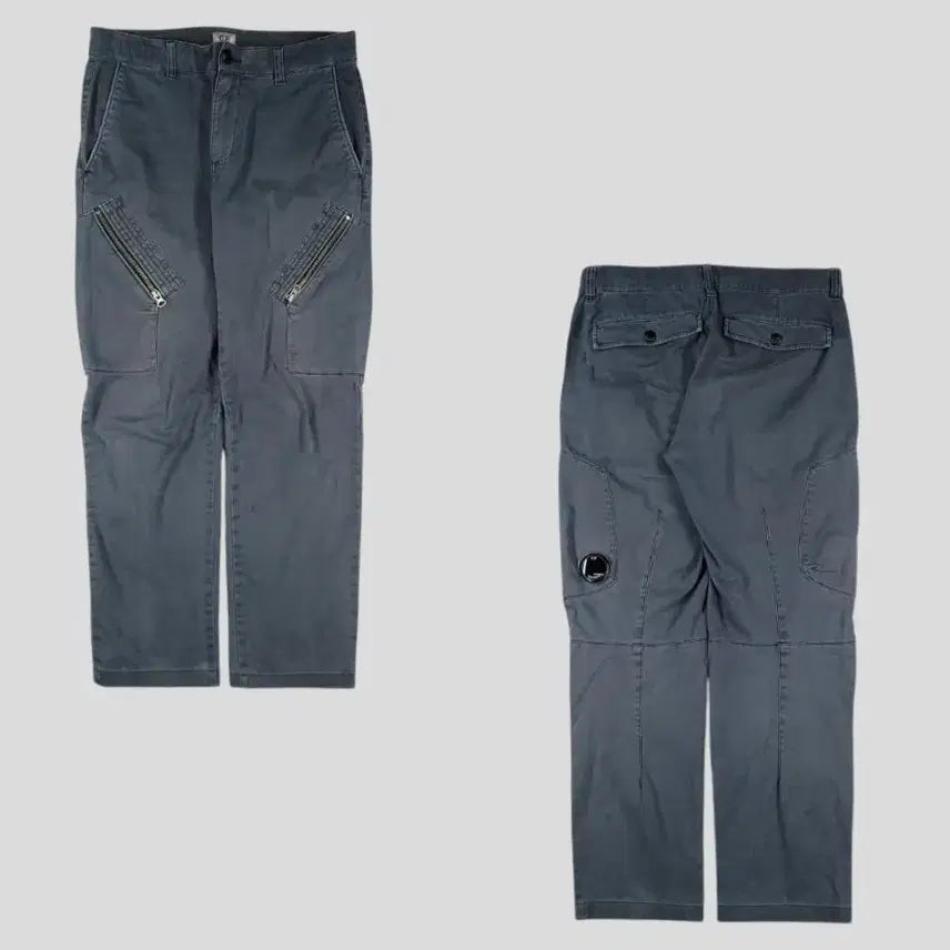 [BUNJANG] CP Company Pigment Grey Logo Lens Cut Stretch Pants / CP COMPANY 씨피컴퍼니 피그먼트 그레이 로고 렌즈 절개 스트레치