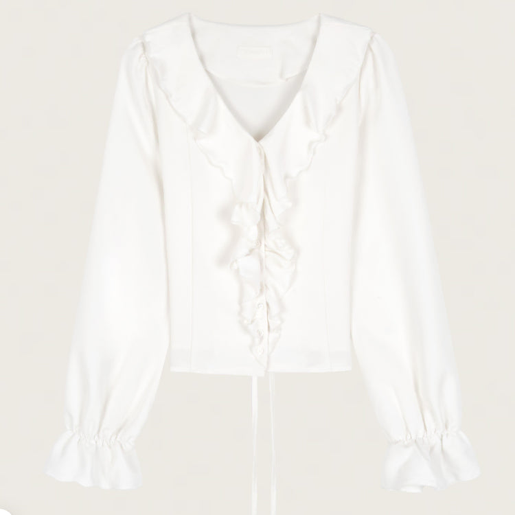 [BUNJANG] Clishier Classic Rosy Chiffon Blouse / (새상품) 클리시어 클래식 로지 쉬폰 블라우스