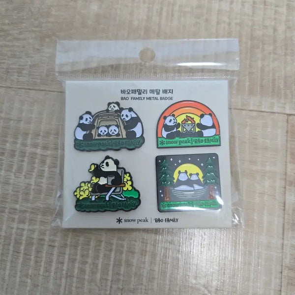 [BUNJANG] Bao Family Snow Peak Badge Set / 바오패밀리 스노우피크 뱃지세트