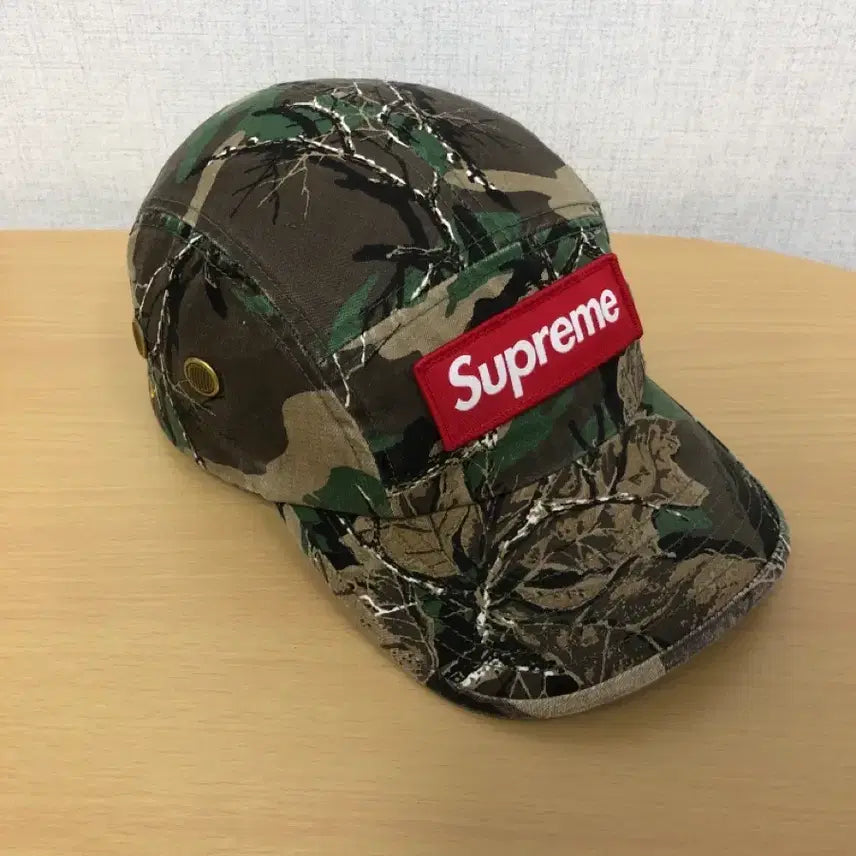 [BUNJANG] Supreme 22FW Military Box Logo Camp Cap Olive Camo / 슈프림 22FW 밀리터리 박스로고 캠프캡 올리브 카모