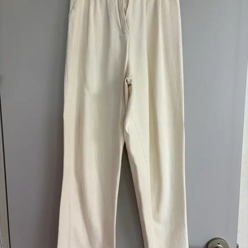 [BUNJANG] Ivory Wide Cotton Pants / 아이보리 와이드 팬츠