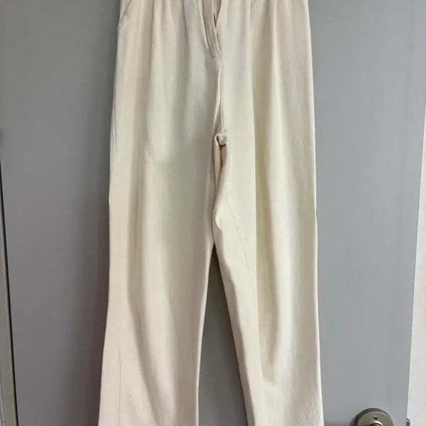 [BUNJANG] Ivory Wide Cotton Pants / 아이보리 와이드 팬츠