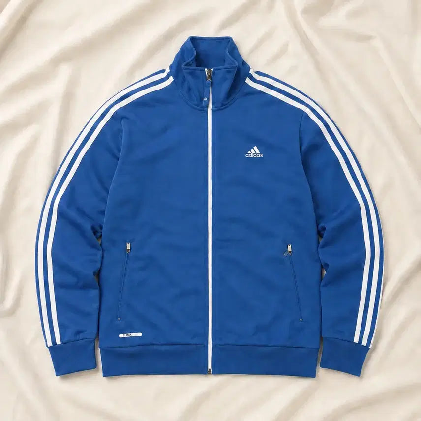 [BUNJANG] Adidas Old School Sky Blue Three-Stripe Track Top Jersey / 105)아디다스 올드스쿨 스카이블루 삼선 트랙탑 져지