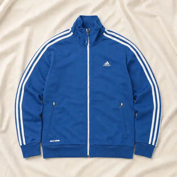 [BUNJANG] Adidas Old School Sky Blue Three-Stripe Track Top Jersey / 105)아디다스 올드스쿨 스카이블루 삼선 트랙탑 져지