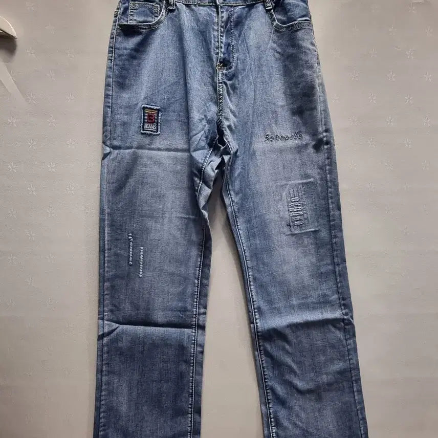 [BUNJANG] Women's Polzean Spandex Summer Jeans with Adjustable Waistband / 여성 빈. 폴진 스판 청바지 허리 밴드조절 여름청바지