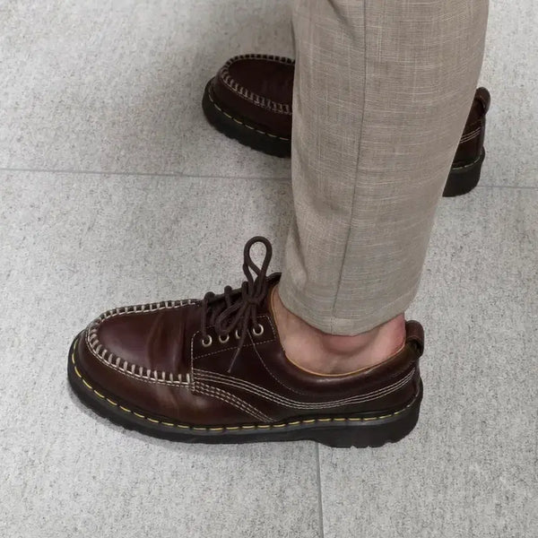 [BUNJANG] Dr. Martens Lowell Brown Leather Boots / 닥터마틴 로웰 브라운 270