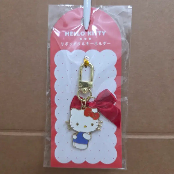 [BUNJANG] Kitty Ribbon Metal Keyring / 키티 리본 메탈 키링