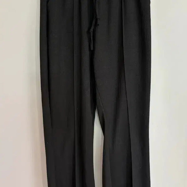 [BUNJANG] Black Wide Banding Pants / 블랙 와이드 밴딩 팬츠