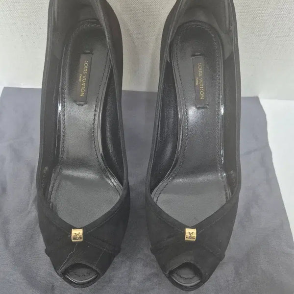 [BUNJANG] Louis Vuitton Open-Toe Suede Heels / 루이비통 오픈토 구두