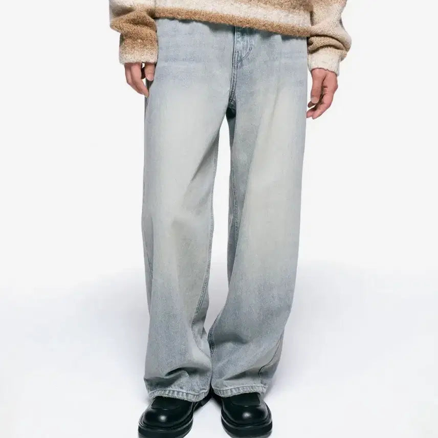 [BUNJANG] INSILENCE CALIK Wide Denim Jeans Light Blue / 인사일런스 CALIK 와이드 진 데님 연청바지