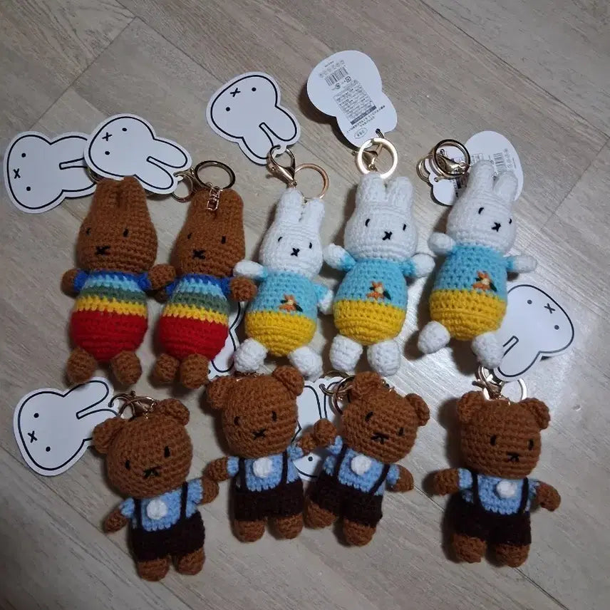 [BUNJANG] Miffy & Boris Knitted Keychain Set / 미피/ 보리스 뜨개 키링/개당가격 (무료배송)