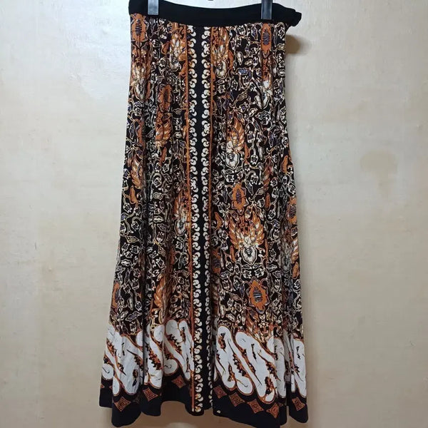 [BUNJANG] Patterned Flare Maxi Skirt / 패턴 롱 스커트