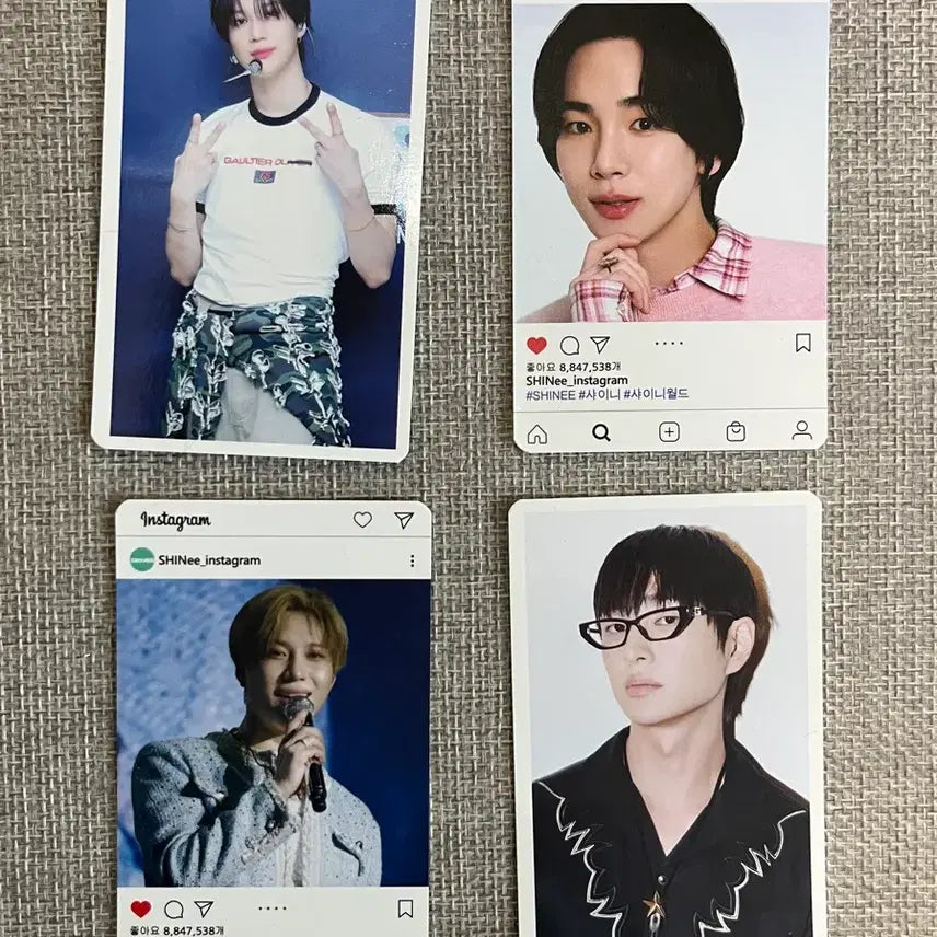 [BUNJANG] SHINee Bundle Set Photocard (Unofficial) / 샤이니 포카 비공굿 4장 일괄