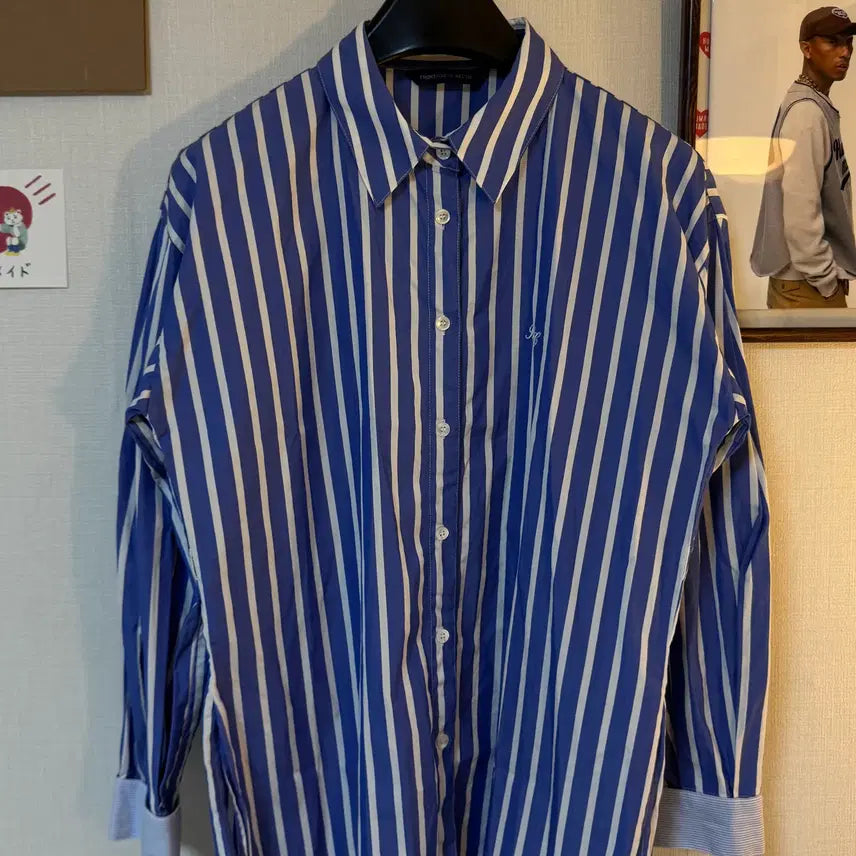 [BUNJANG] Frontrow X Recto Stripe Shirt - Size S / (S)프론트로우 X 렉토 콜라보 스트라이프 셔츠