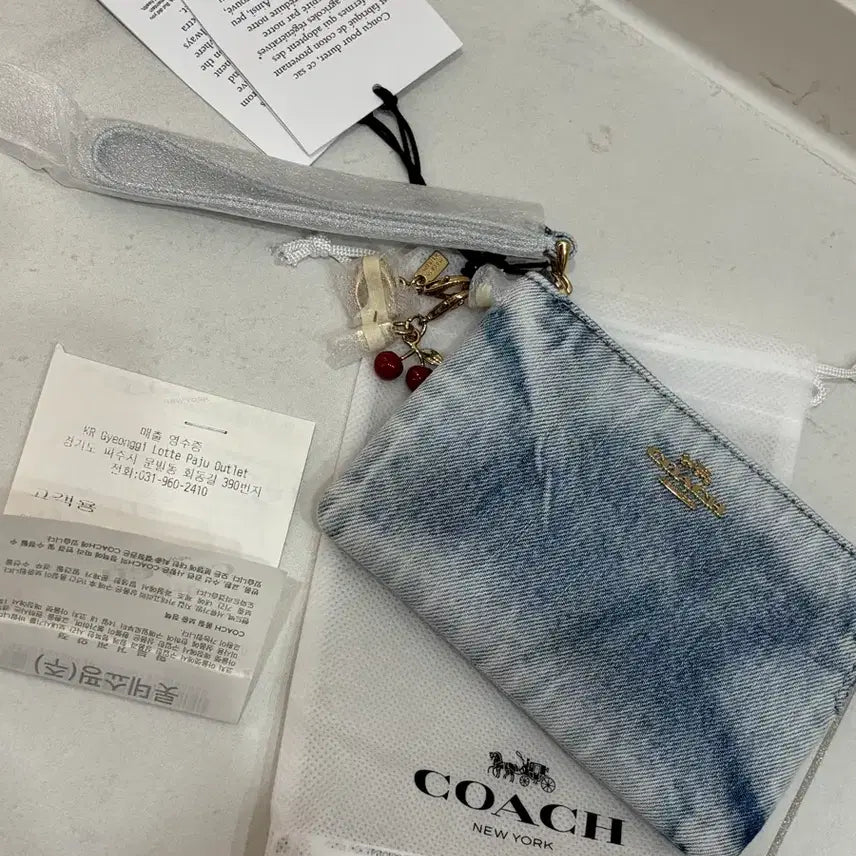 [BUNJANG] Coach Denim Corner Zip Wallet / 코치 데님 코너집