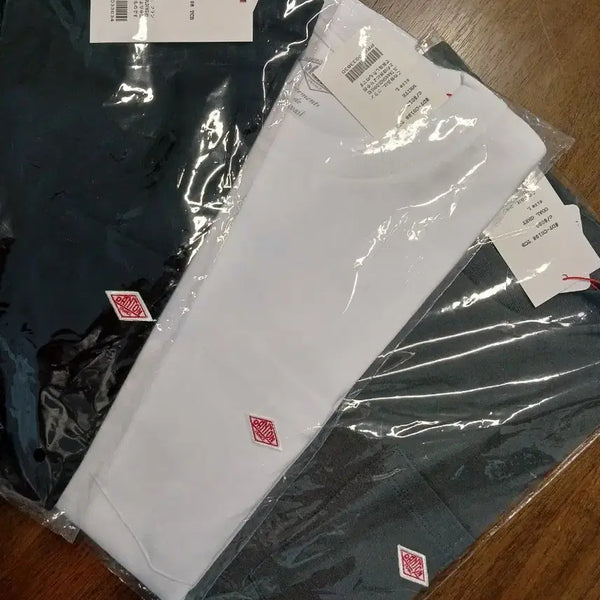 [BUNJANG] DANTON Pocket Short Sleeve T-Shirt Set (Black, White, Charcoal) - L / 단톤 포켓 반팔 티셔츠 블랙/화이트 L
