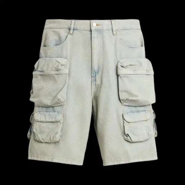 [BUNJANG] ZARA Denim Utility Bermuda Shorts Cargo Pocket Blue-Green (Size 34) / 자라 ZARA 데님 유틸리티 버뮤다 쇼츠 카고포켓 숏팬츠 34 블루그린