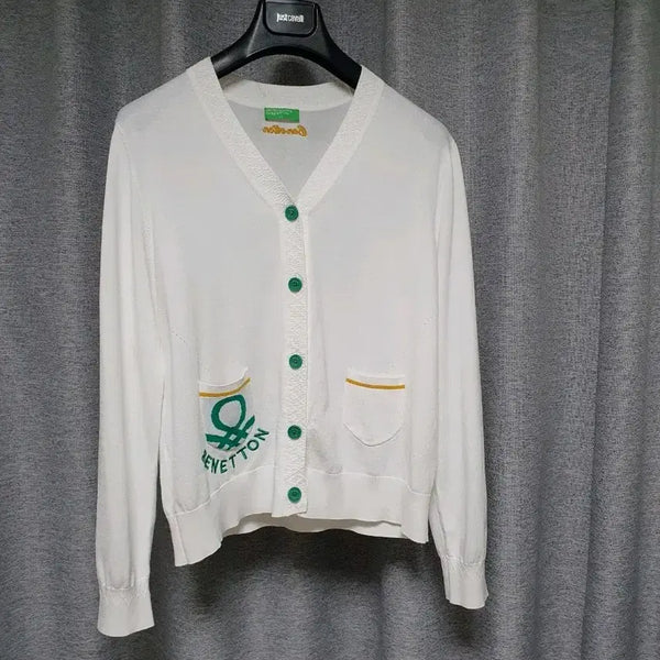 [BUNJANG] United Colors of Benetton Logo Point Cardigan L / 베네통 시원한 로고포인트 최신 가디건 L m~L