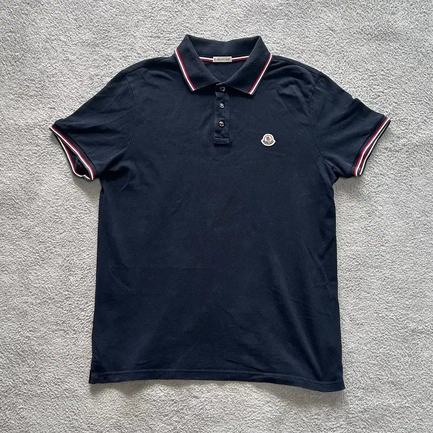 [BUNJANG] Moncler Polo Shirt Navy L / 몽클레어 카라티