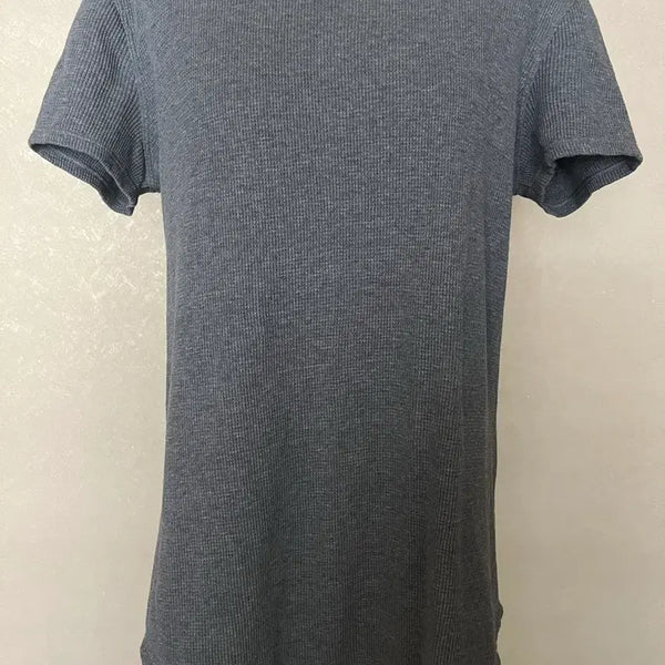 [BUNJANG] Lululemon Waffle Knit Grey T-Shirt Size 4 / 룰루레몬 와플 니트 그레이 슬리브 티셔츠 4