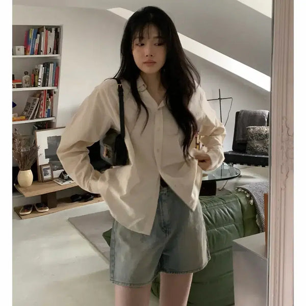[BUNJANG] Slowand Double Stitch Washed Shirt / [새상품] 슬로우앤드 더블스티치 워싱셔츠