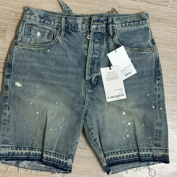 [BUNJANG] BehaveR Denim Shorts Paint Detail / 비헤비어 데님 반바지 2