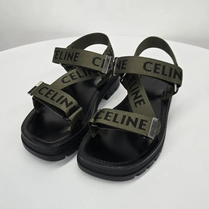 [BUNJANG] Celine Jacquard Leo Strappy Sandals Size 40 / [ 정품 ] 셀린느 자카드 레오 스트래피 샌들 40