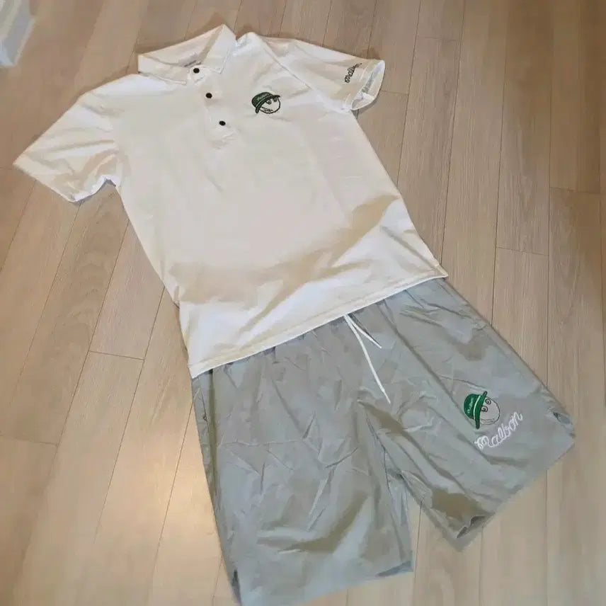 [BUNJANG] Malbon Golf Beige Shorts / 말본 골프 반바지 베이지 33~34