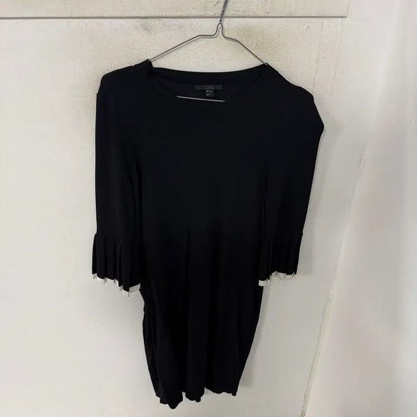 [BUNJANG] COS Black Frill Sleeve Long Dress / COS 블랙 소매 프릴 원피스