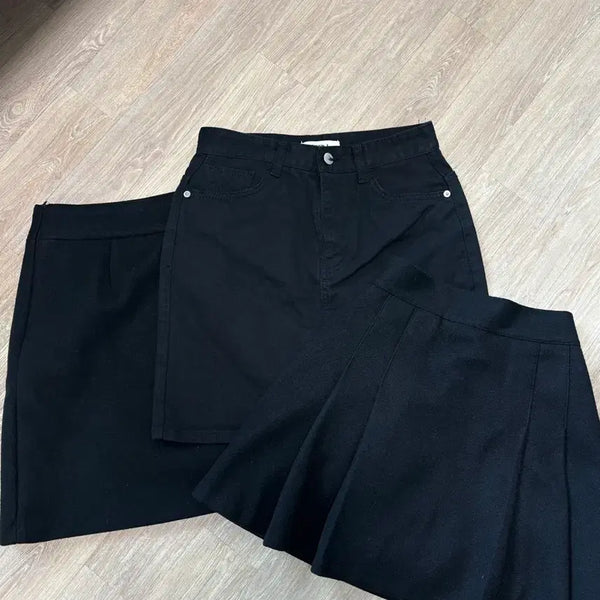 [BUNJANG] Black Skirt Set / 블랙 치마 세트