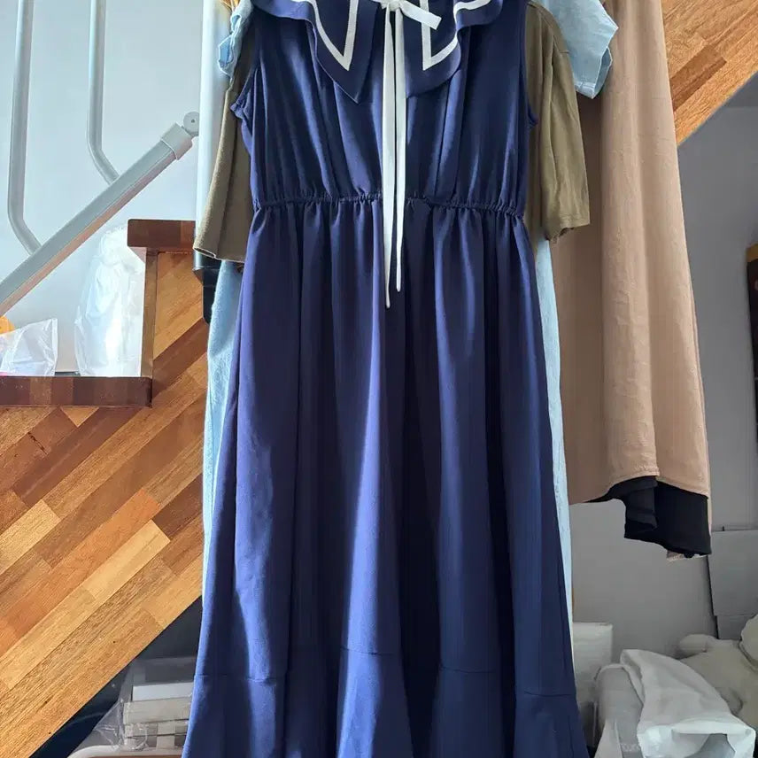 [BUNJANG] A.T. Corner Navy Sailor Dress / a.t.corner 앳코너 네이비 세일러 원피스