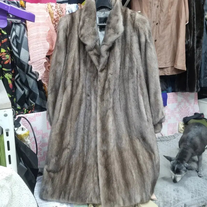 [BUNJANG] Jindo Mink Fur Coat / 진도밍크