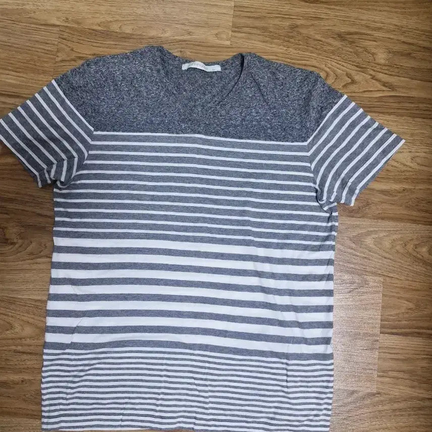 [BUNJANG] Songzio 100% Cotton Basic House Striped T-Shirt (2 pcs) / 송지오 면 100프로 베이직하우스 단가라 티셔츠 2벌
